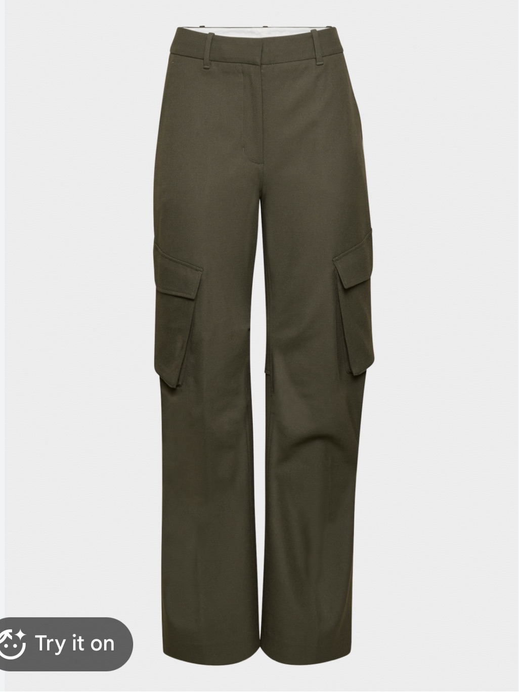 Aritzia Wilfred Nellie Cargo Pant Trousers In Dark Olive - Size 8